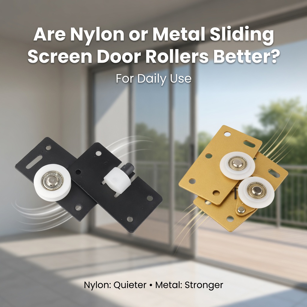  Är nylon eller metall glidande säkerhetsskärmdörrrullar mer lämpade för daglig användning